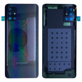 Samsung A515 Galaxy A51 2020 back / rear cover black (Prism Crush Black) (used grade C, original)