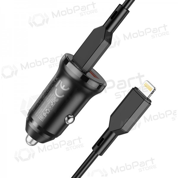 Charger automobilinis Borofone BZ18A USB-A/Type-C PD20W+QC3.0 + Lightning (black)