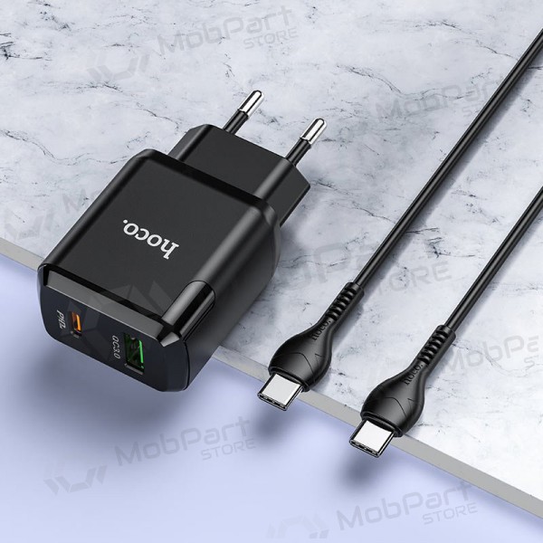Charger Hoco N5 USB Quick Charge 3.0 + PD 20W (3.1A) + Type-C-Type-C (black)
