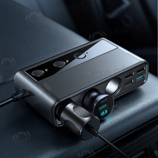 Charger automobilinis Joyroom 9in1 154W 3x12V, PD USB Type-C, QC3.0 USB-A, 4xUSB-A JR-CL06