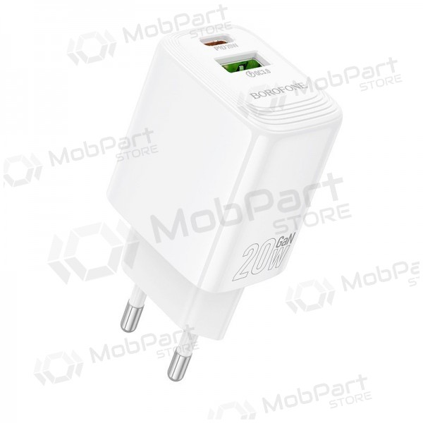 Charger Borofone BN27 20W USB-C/USB-A white