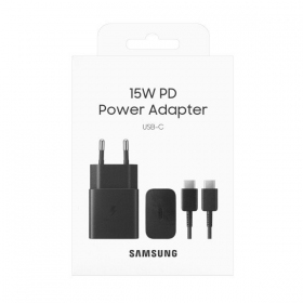 Charger original Samsung EP-T1510XBEGEU 15W + cable Type-C 1m in the package black