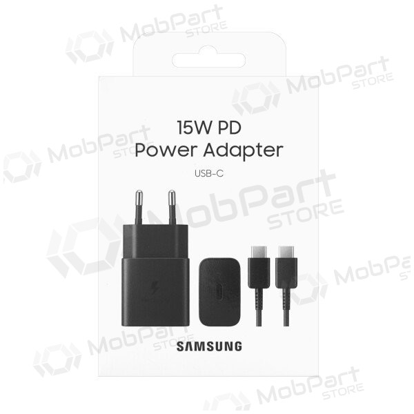 Charger original Samsung EP-T1510XBEGEU 15W + cable Type-C 1m in the package black