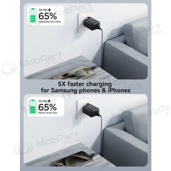 Charger Joyroom JR-TCF23 USB-C 25W + USB-C to USB-C cable 1.0m black