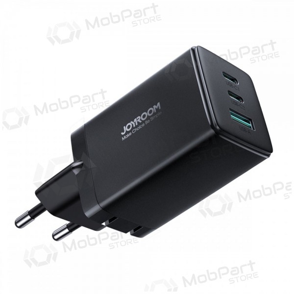 Charger buitinis Joyroom GaN JR-TCG01 2xUSB-C/USB-A 65W + USB-C cable 1.2m black