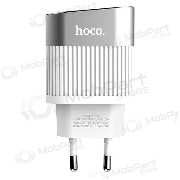 Charger FastCharge HOCO C40A Speedmaster Dual USB (5V 2.4A) (white)