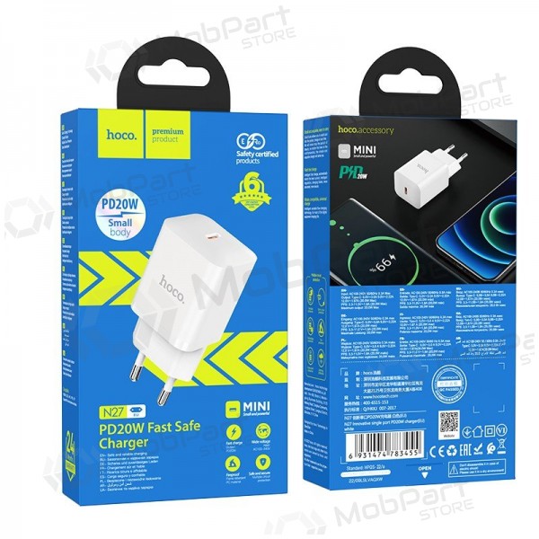 Charger buitinis Hoco N27 Innovative PD20W white