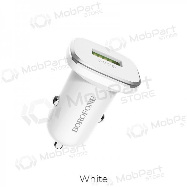 Charger automobilinis Borofone BZ12A Quick Charge 3.0 (3.0A) (white)