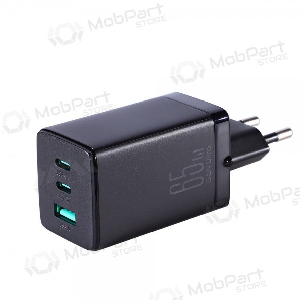 Charger buitinis Joyroom GaN JR-TCG01 2xUSB-C/USB-A 65W + USB-C cable 1.2m black