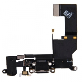 Apple iPhone SE charging dock port and microphone flex (black)