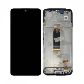 Ekranas Xiaomi Redmi 13 4G/5G/Poco M6 4G su lietimui jautriu stikliuku and rėmeliu Black original (service pack)