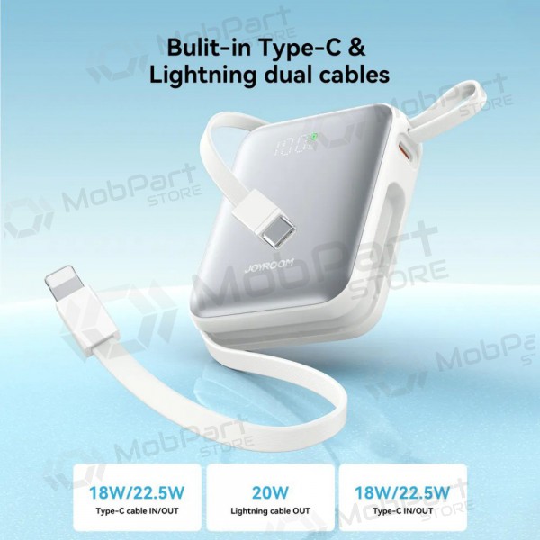 Portable charger / power bank Power Bank Joyroom JR-PBF27 22.5W Mini 10000mAh white