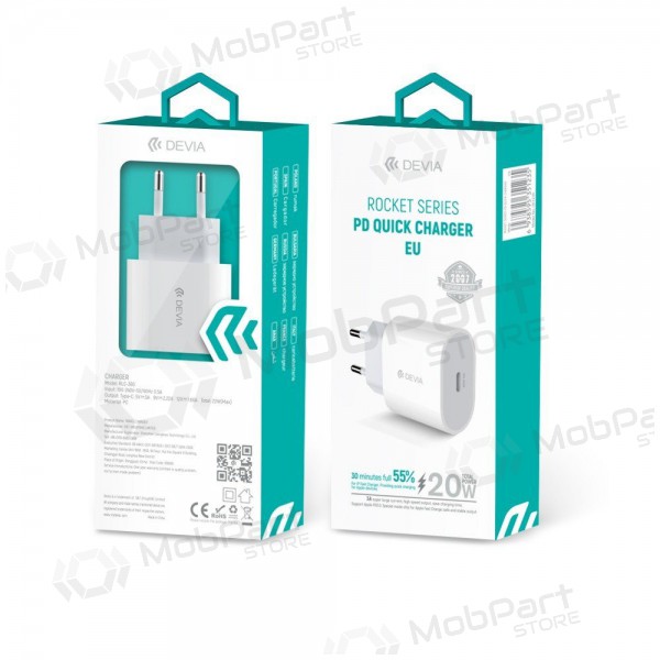 Charger Devia Rocket PD Quick Charge 20W (white)