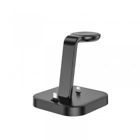 Charger wireless Hoco CW43 Graceful 3-in-1 black