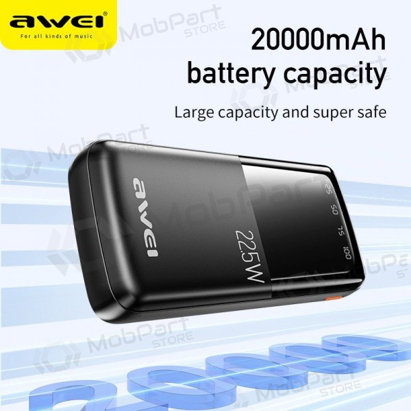 Portable charger / power bank Power Bank Awei P13K PD20W/QC22.5W 20000mAh black