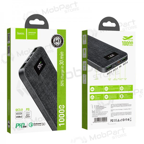 Portable charger / power bank Power Bank Hoco J47 PD+QC 3.0 10000mAh (black)