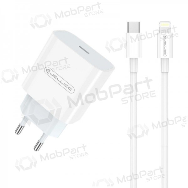 Charger Jellico AK180 20W USB-C + USB-C to Lightning cable 1.0m white
