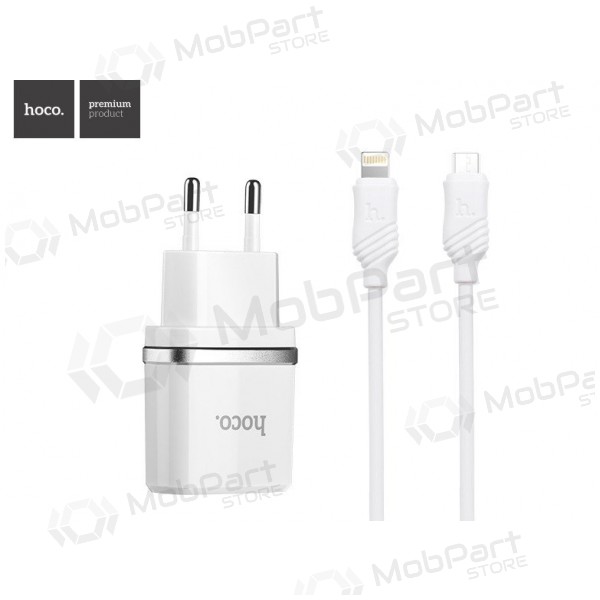 Charger HOCO C11 Smart USB + lightning (5V 1A) (white)