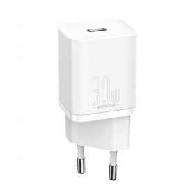 Charger buitinis Baseus Super Si 30W white CCSUP-J02