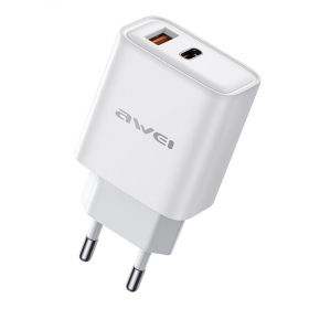 Charger Awei PD81-EU USB-A/USB-C white