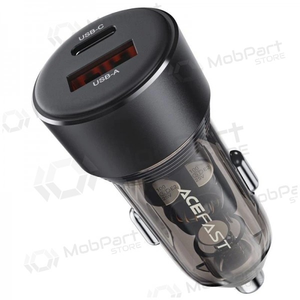 Car charger Acefast B12 60W USB-C/USB-A black