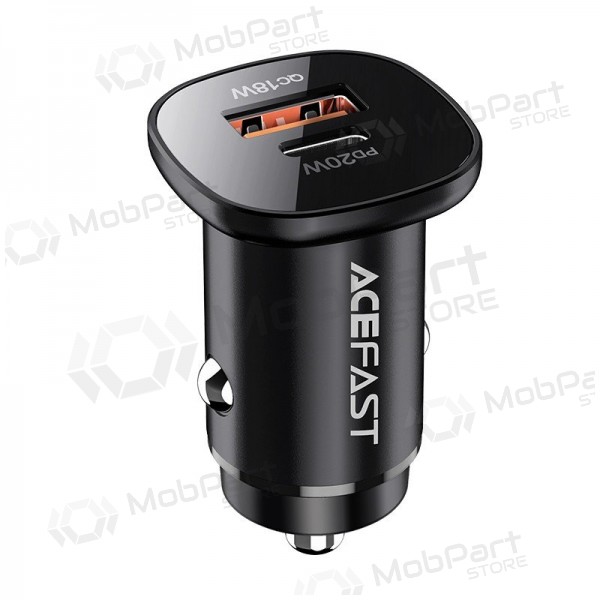 Charger automobilinis Acefast B1 Mini 38W USB-C+USB-A black