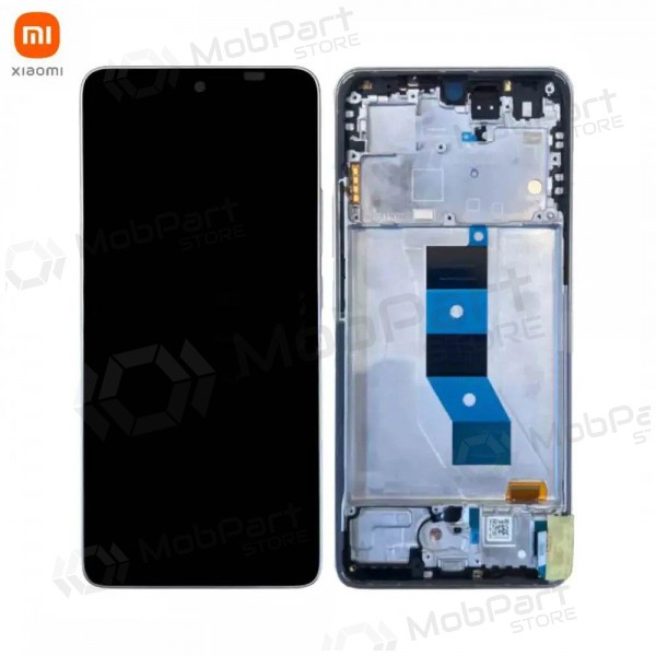Xiaomi Poco M7 Pro 5G screen (silver) (with frame) (original)
