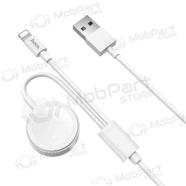 USB cable HOCO U69 lightning 1.0m (with iWatch wireless charger) (white)