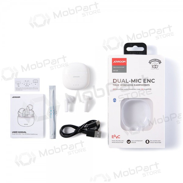 Wireless headset / handsfree Joyroom TWS JR-TL11 ENC (white) Wireless headset / handsfree Joyroom TWS JR-TL11 ENC (white)