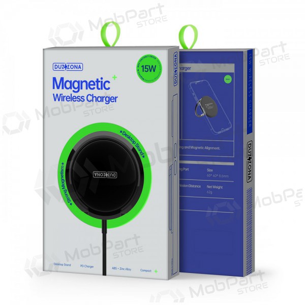 Charger wireless DUZZONA W1 MagSafe 15W (black)