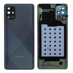 Samsung A715 Galaxy A71 2020 back / rear cover black (Prism Crush Black) (used grade B, original)