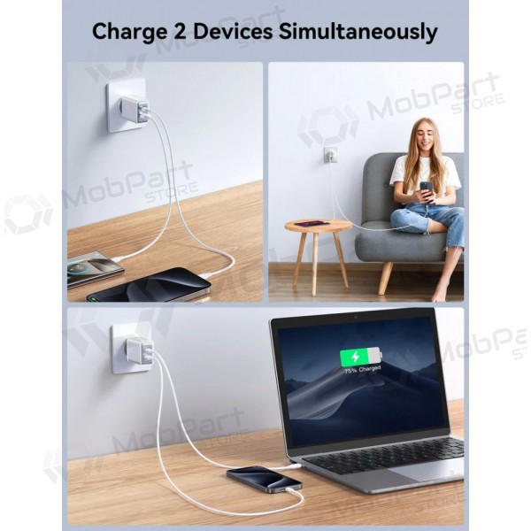Charger Joyroom JR-TCF15 USB-C/USB-A 30W white
