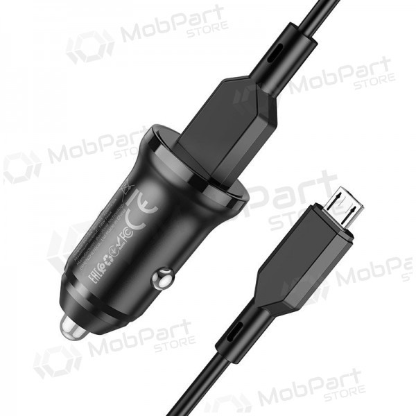 Charger automobilinis Borofone BZ18 Quick Charge 3.0 18W + MicroUSB (black)