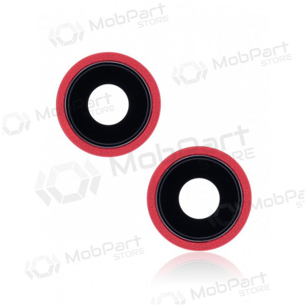 Apple iPhone 13 mini camera glass / lens (2pcs) (red) (with frame)