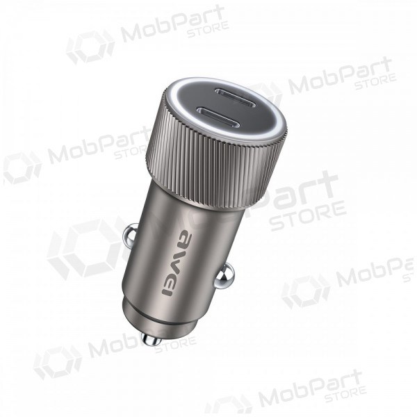 Car charger Awei C-858 33W 2xUSB-C black