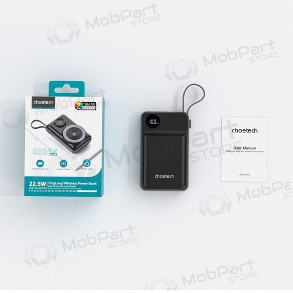 Portable charger / power bank Power Bank Choetech B696 15W Magsafe 20000mAh black