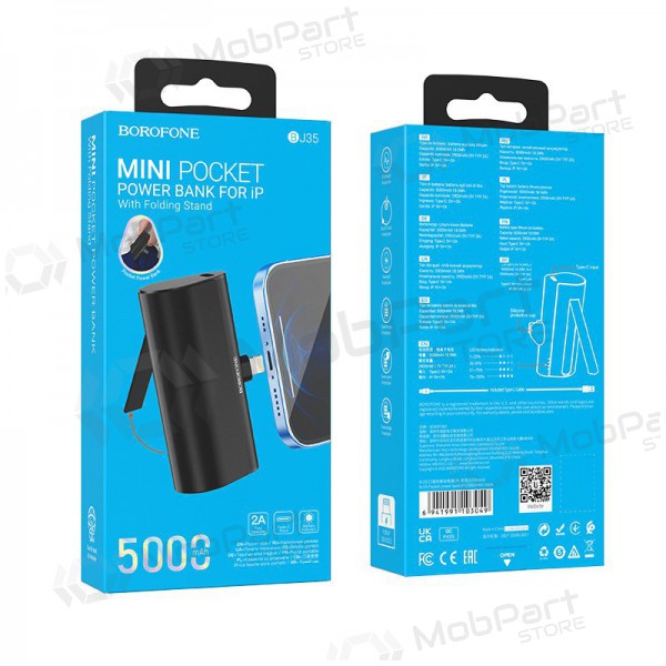 Portable charger / power bank Power Bank Borofone BJ35 Lightning 5000mAh black