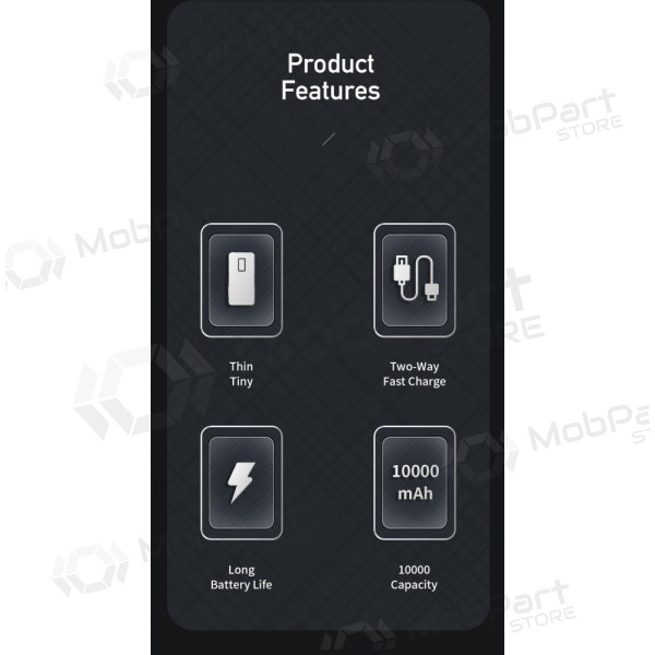 Portable charger / power bank Power Bank Awei P5K 5V/2.1A 10000mAh black