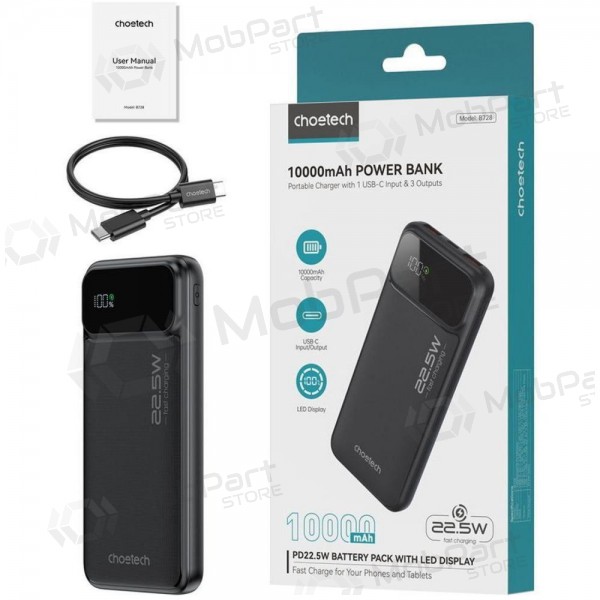 Portable charger / power bank Power Bank Choetech B728 22.5W 10000mAh black