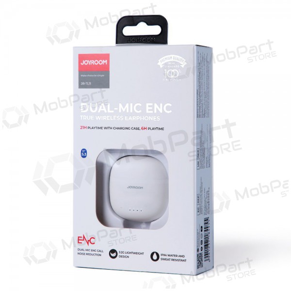 Wireless headset / handsfree Joyroom TWS JR-TL11 ENC (white) Wireless headset / handsfree Joyroom TWS JR-TL11 ENC (white)