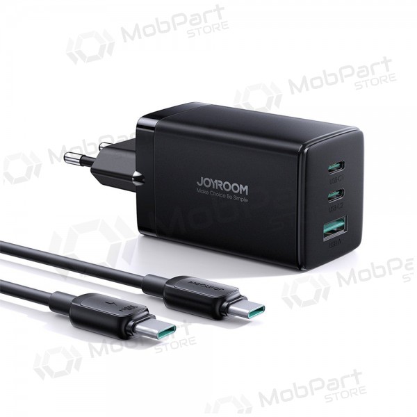 Charger buitinis Joyroom GaN JR-TCG01 2xUSB-C/USB-A 65W + USB-C cable 1.2m black