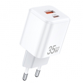 Charger Awei PD66-EU GaN 35W USB-A/USB-C white