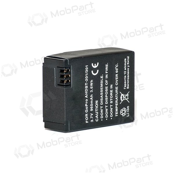 GoPro AHDBT-201, AHDBT-301 960mAh foto battery / accumulator