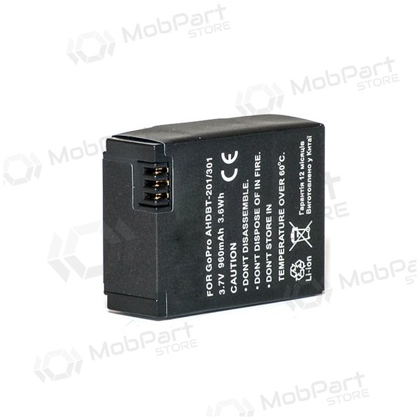 GoPro AHDBT-201, AHDBT-301 960mAh foto battery / accumulator GoPro AHDBT-201, AHDBT-301 960mAh foto battery / accumulator