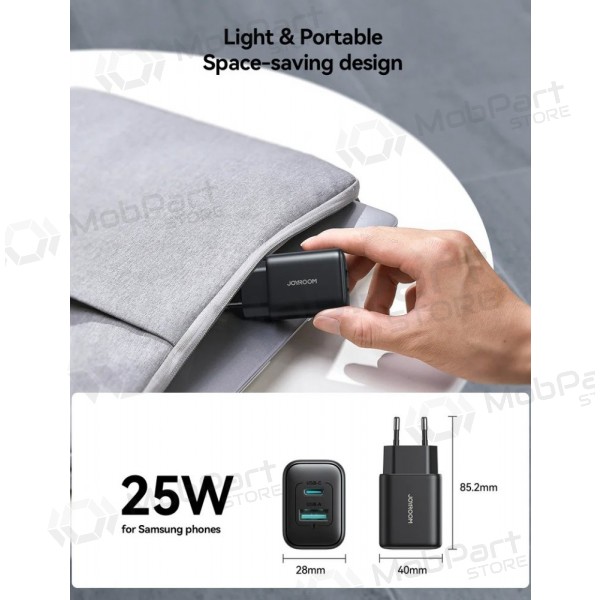 Charger Joyroom JR-TCF13 USB-C/USB-A 25W black