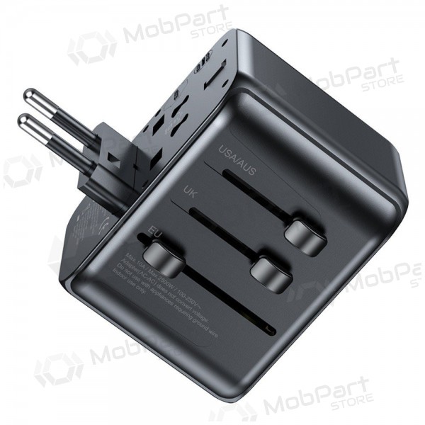 Universal kelioninis charger Awei C-39 GaN 35W 2xUSB-A/3xUSB-C black