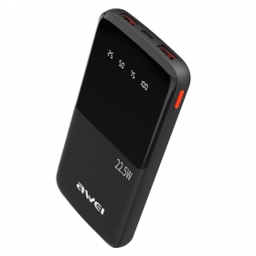 Portable charger / power bank Power Bank Awei P10K 22.5W 10000mAh black