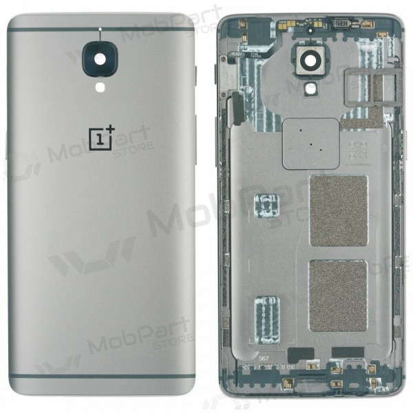 OnePlus 3 / 3T back / rear cover (silver) (used grade C, original)