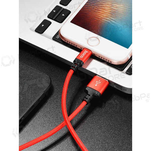 USB cable Hoco X14 Lightning (red / black) 1.0m