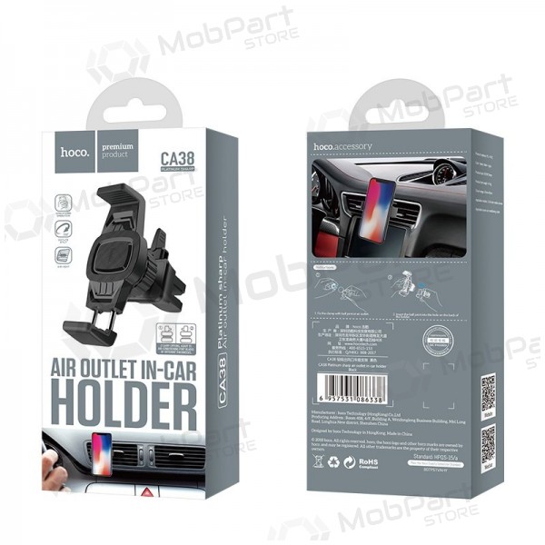 Car phone holder HOCO CA38 (black, for using on ventilation grille)
